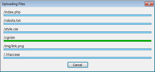 Updating files on the FTP server